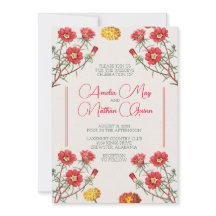 Fleurs Vintages Faire-part de mariage Cottagecore