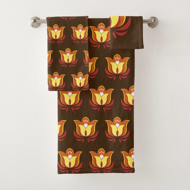 Fleurs vintages les années 70 rétro (En situation)