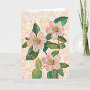 Fleurs vintages Motif sur Motif Carte Note 1