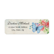 Fleurs vintages Papillon Jardin Nature Florale