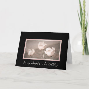 Fleurs Vintages roses Carte d'anniversaire fille