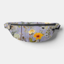 Fleurs vintages séchées Motif Monogramme féminin