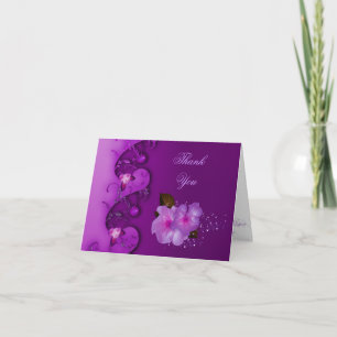 Fleurs violettes cartes de remerciements Lilac