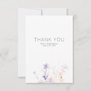 Fleurs violettes douces minimalistes petit Merci