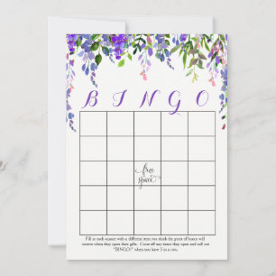 Fleurs violettes Douche Bingo Cartes
