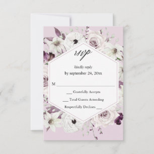Fleurs violettes et blanches sans RSVP de repas VE