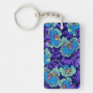 Fleurs violettes et bleues William Morris