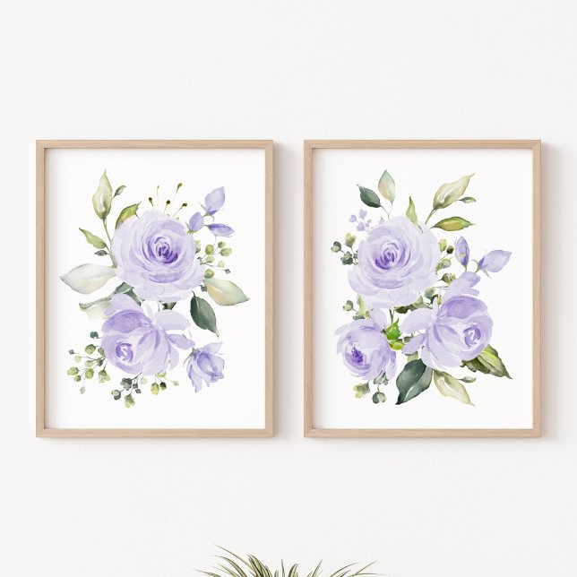Fleurs violettes, Fleurs aquarelles, Neutres selon (Créateur téléchargé)