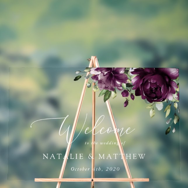 Fleurs violettes, Fleurs de prune, Accueil Mariage (Neutre)