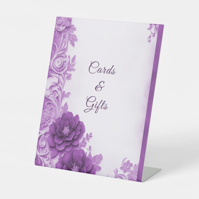 Fleurs violettes Fleurs fleuris Tabletop Signes (Recto)