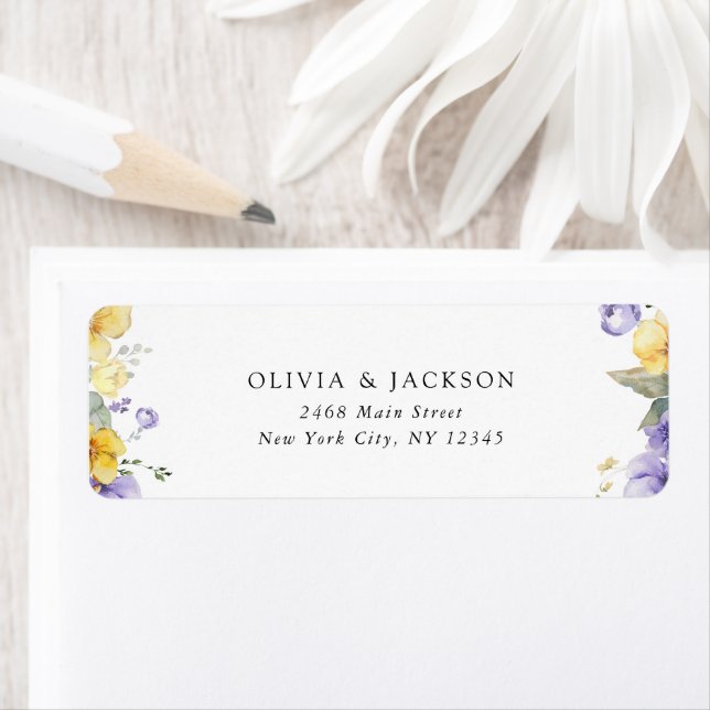 Fleurs violettes, Fleurs Jaunes, Verdure, Mariage (En situation)