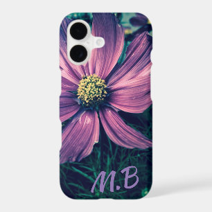 Fleurs violettes foncées Photo Art Monogramme