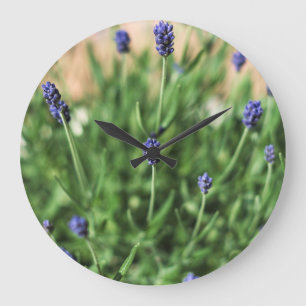 Fleurs violettes - horloge
