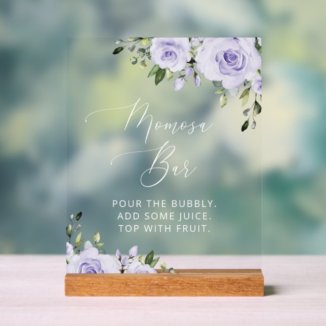Fleurs violettes, Lilac Flowers, Boho, Momosa Bar (Neutre)