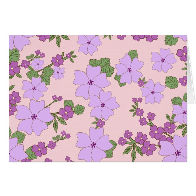 Fleurs Violettes, Modèle Floral, Motif De Fleurs (Devant horizontal)