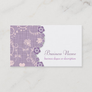 Fleurs violettes Style champêtre Carte de visite m