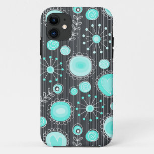 Fleurs Whimsical en Turquoise iPhone 5 Coque