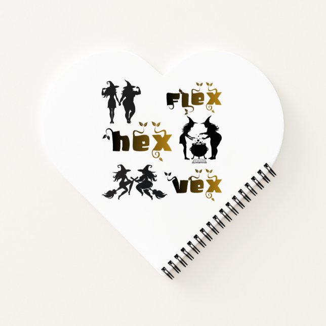 Flex. Hex. Vex. Body Positive & Diverse Witches Notebook (Back)