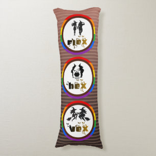 Flex. Hex. Vex. Body Positive LGBTQIA Witches Pillow
