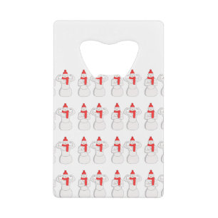 Flex Muscle Snowman Credit Card Bottle Opener