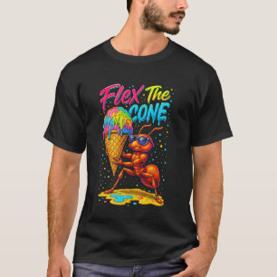 Flex the cone funny Ice Cream Watercolor for summe T-Shirt