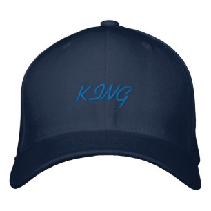 Flexfit Wool Navy Colour King Text Embroidered Hat
