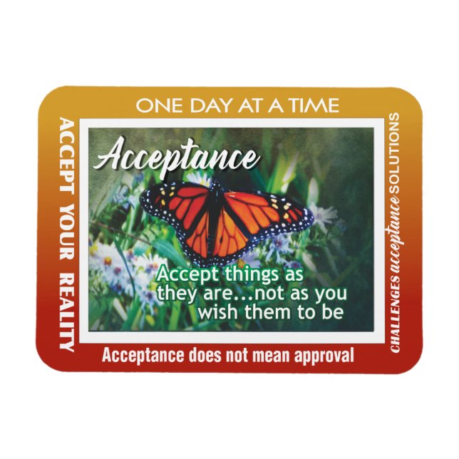Flexible 12 step acceptance magnet 26 butterflies (Horizontal)