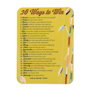 Flexible 26 Moyens Encouragement Photo Magnet - Mustard