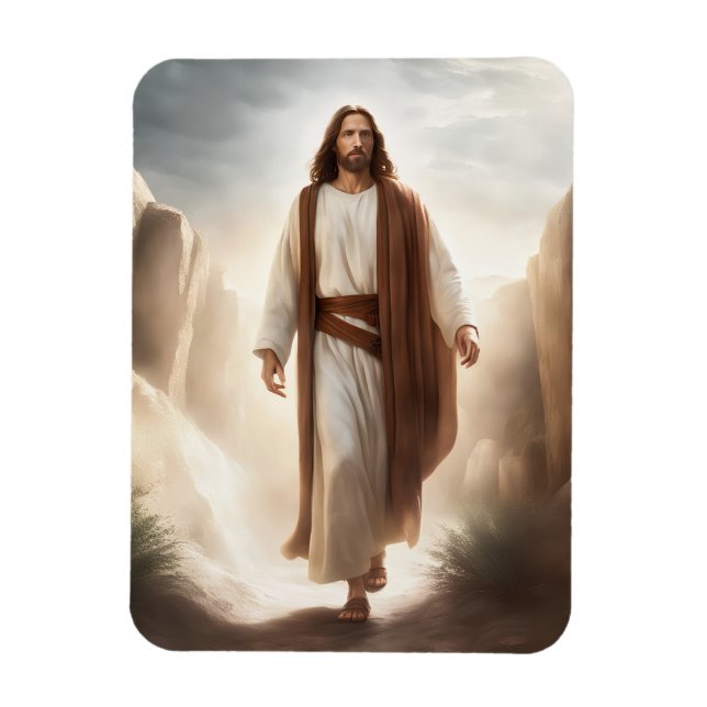 Flexible 3"x4" Magnet Lord Jesus Walking (Vertical)