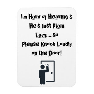 Flexible 3" x 4" Magnet for front door FUNNY