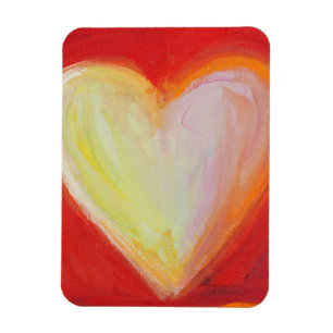 Flexible 4 Love Hearts Art Inspirational Fridge Magnet