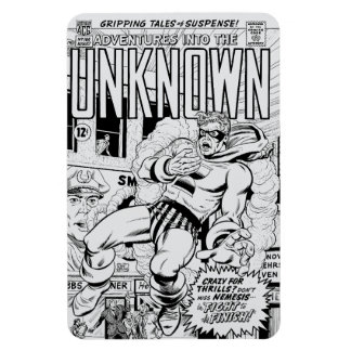 Flexible 'Adventures into the Unknown' Lite Grey Magnet