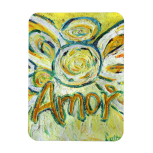 Flexible Amor Guardian Angel Word Magnet personnalisé
