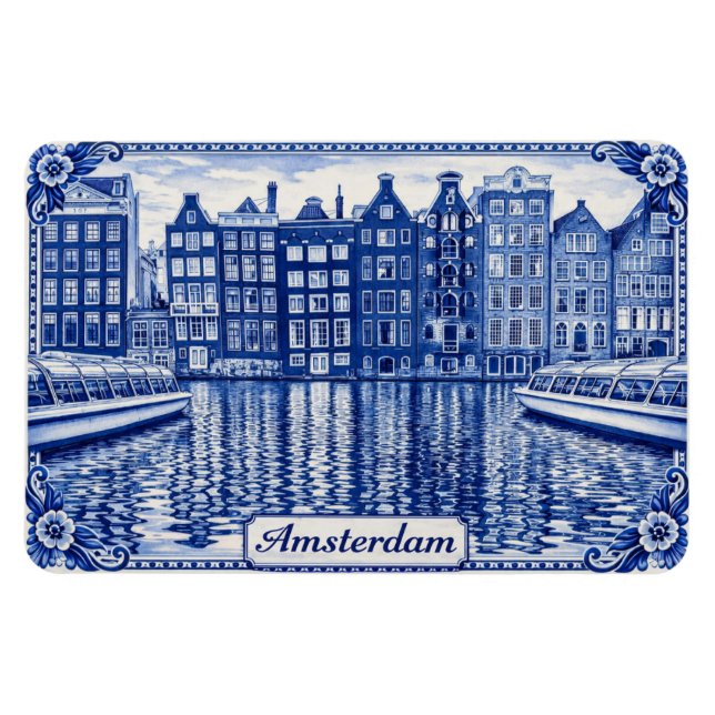 Flexible Amsterdam canal houses magnet (Horizontal)