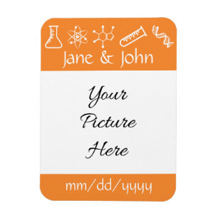 Flexible Attractive Forces in Orange Save-the-Date Magnet
