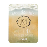 Bâtons rustiques et lumières de ficelle Magnet Enr