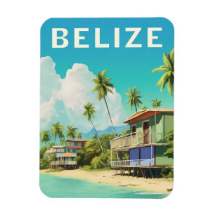 Flexible Belize Beach House Voyage Souvenir Magnet