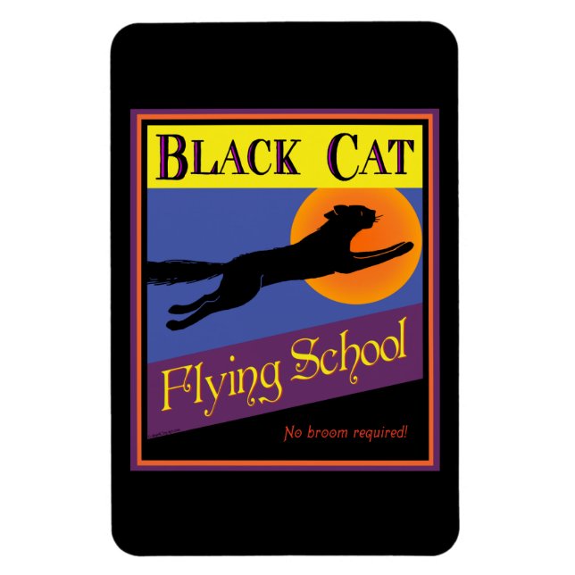 Flexible Black Cat Flexi Magnet (Vertical)