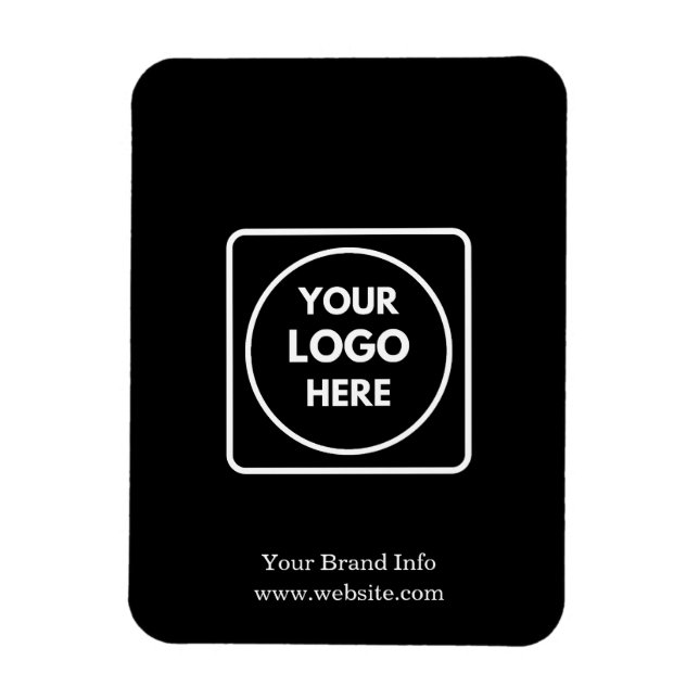Flexible Black Corporate Magnet | Professionnel personnalis (Vertical)