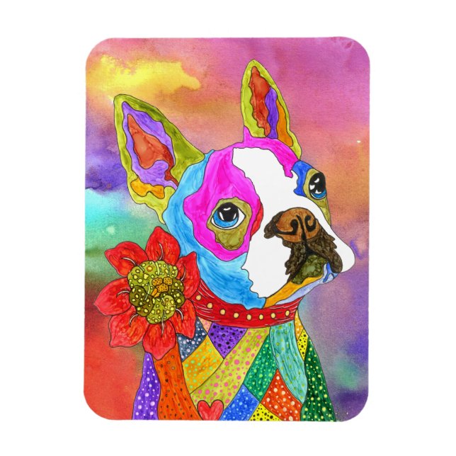 Flexible Boston Terrier Magnet 3"x4" (Vertical)