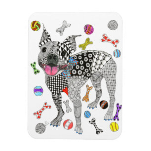 Flexible Boston Terrier Magnet 3"x4"