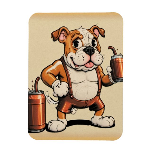 Flexible Bulldog Art Magnet (Vertical)
