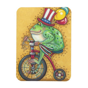 FLEXIBLE BULLFROG 4 JUILLET, AMERICANA FROG MAGNET