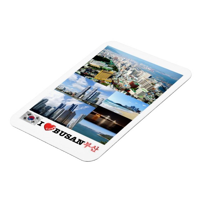 Flexible Busan - Corée du Sud - I Love - Magnet (Côté Gauche)