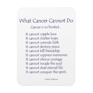 Flexible Ce que le cancer ne peut pas faire Poem Magnet (te