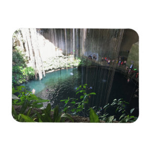Flexible Cenote Bleu Sacré, Ik Kil, Mexique Magnet photo