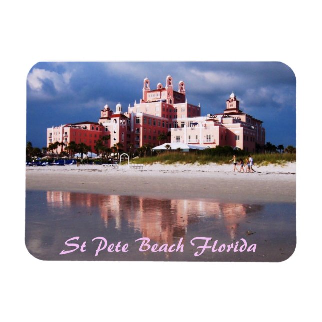 Flexible Château de sable St Pete Plage Flexi Magnet (Horizontal)