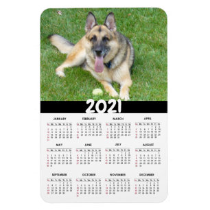 Flexible Chien berger allemand  Magnet Calendrier personnal