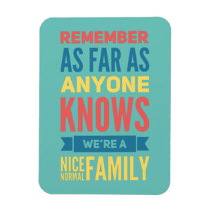 Flexible Citation amusante Magnet de famille normal