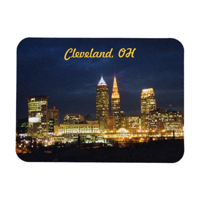 Flexible Cleveland Night Lights Flexi Magnet (Horizontal)
